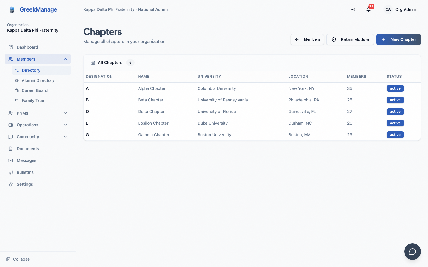 chapter detail header with status badge and pencil edit icon