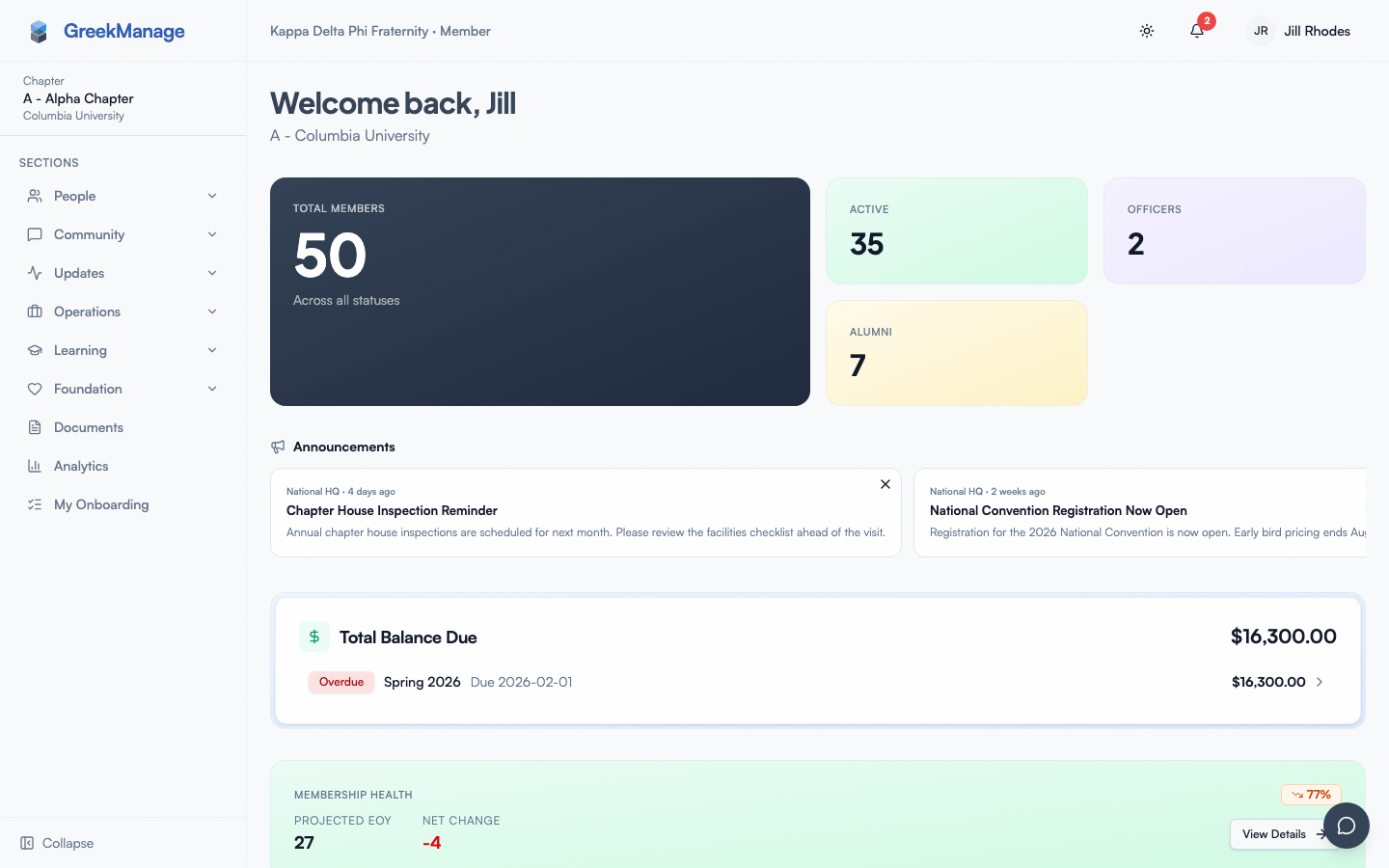 Learning sidebar with the My Learning entry highlighted.