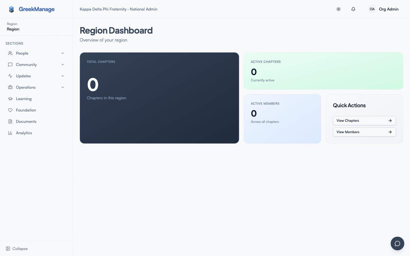 region sidebar header with region name