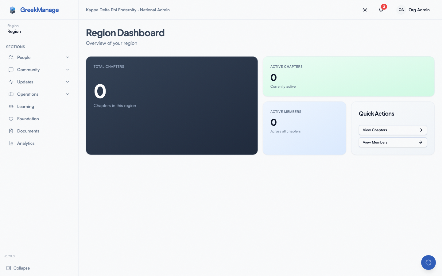 region sidebar header with region name
